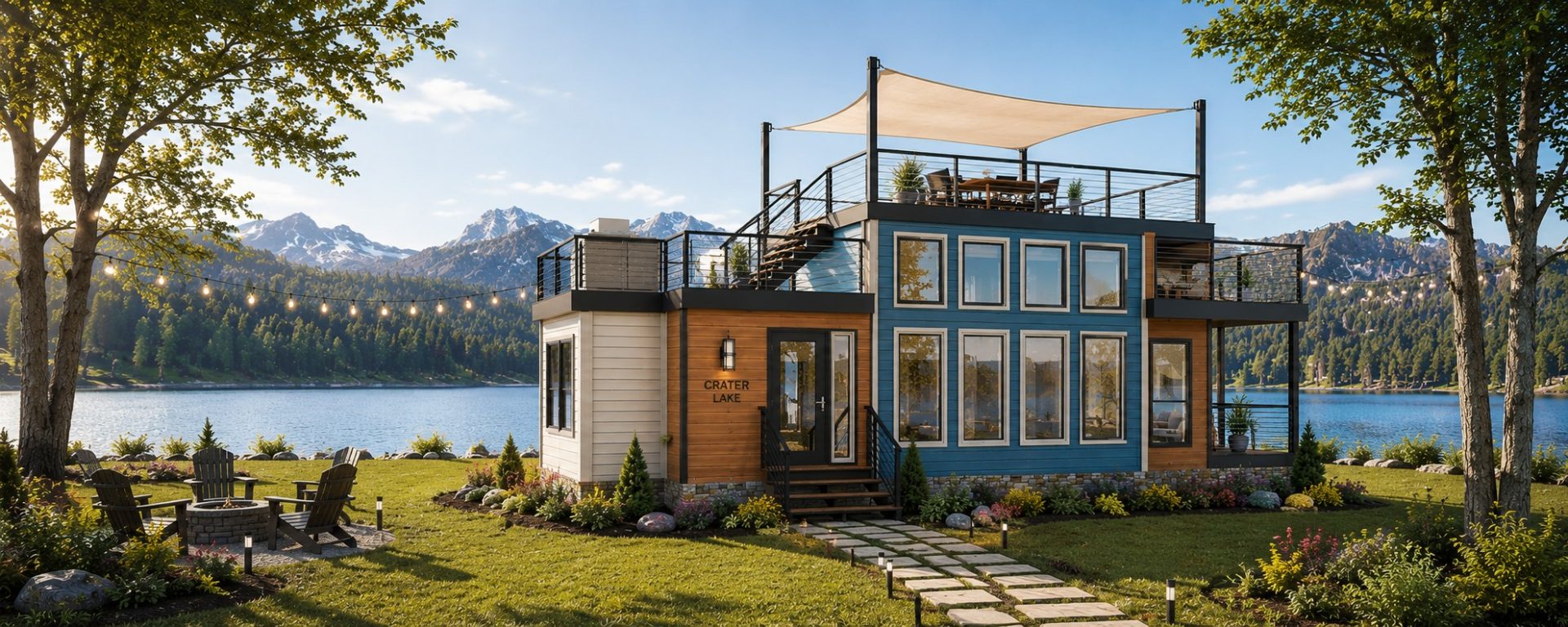 Rooftop Deck Tiny Home. The Crater Lake by Utopian Villas.