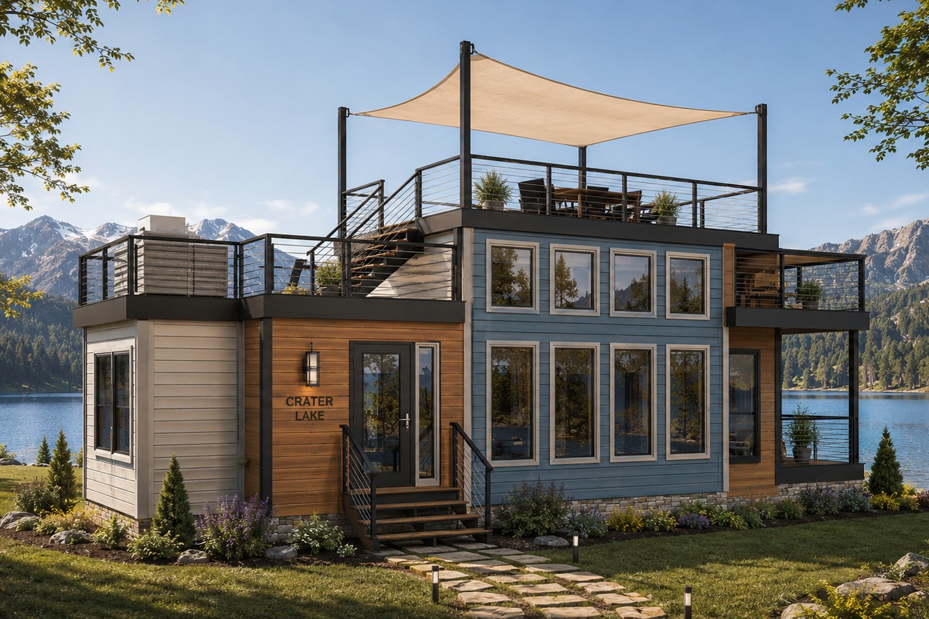 Rooftop Deck Tiny Home. The Crater Lake by Utopian Villas.